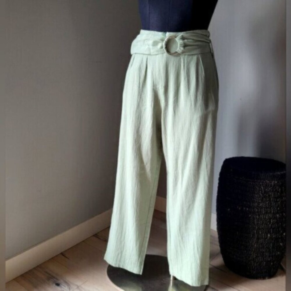 Mismash High Waist  Light Green Trousers NWT Sz Small